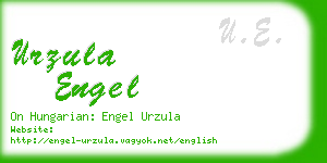 urzula engel business card